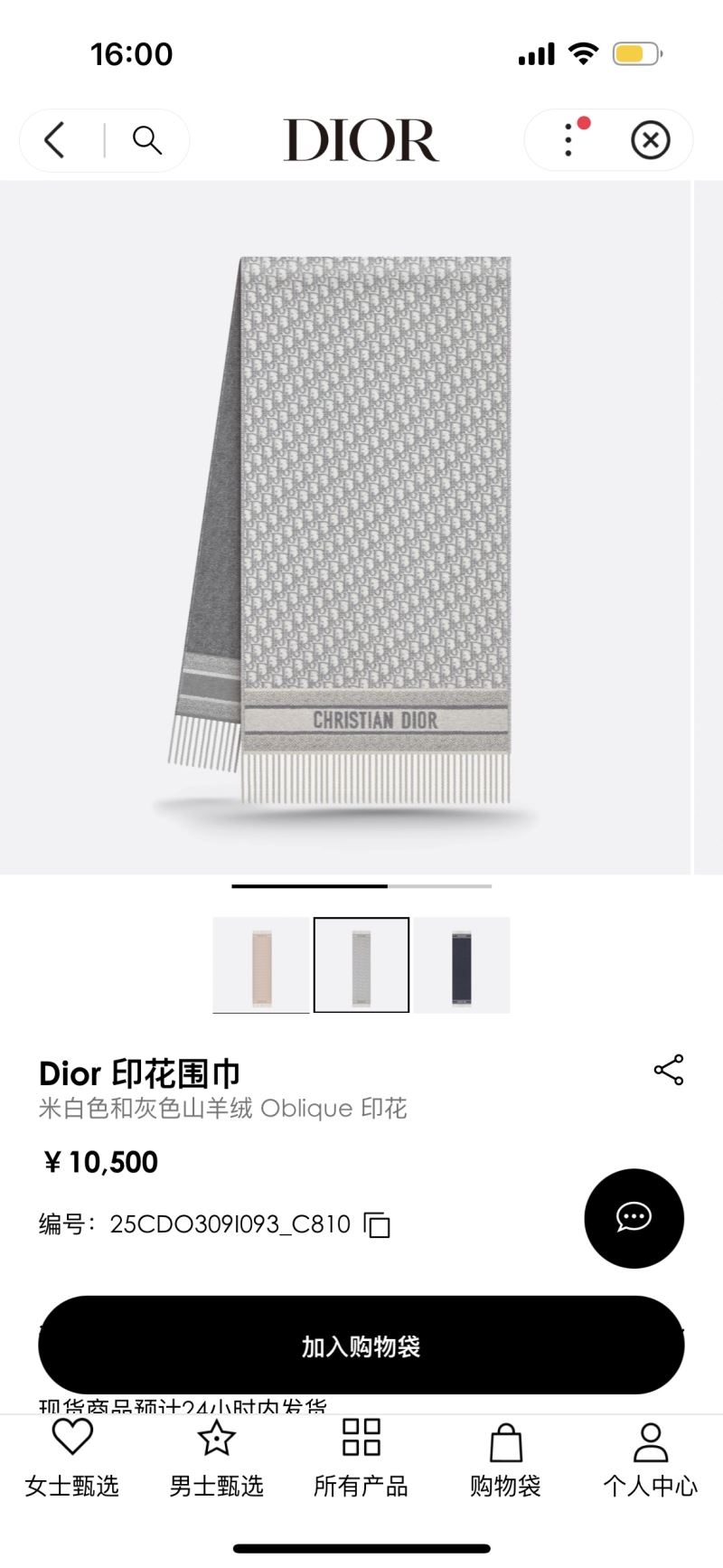 Christian Dior Scarf